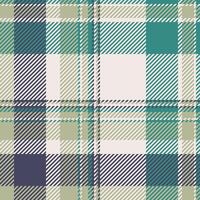 Stylish diagonal plaid pattern in muted teal, sage green, and dark grey on a cream background. Perfect for textile design, apparel, website backgrounds, or packaging. Versatile and modern aesthetic. vector