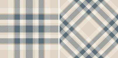 Textile texture plaid of seamless fabric pattern with a check tartan background . Set in popular colors for greeting card designs. vector