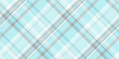 Pastel tartan background pattern, romantic check fabric texture. Conceptual plaid seamless textile in light and cyan colors. vector