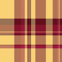 Dogtooth check textile tartan, random plaid texture pattern. Cool background fabric seamless in red and amber colors. vector
