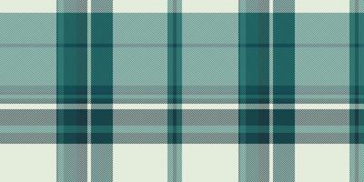 Girly check fabric, picnic pattern tartan plaid. Basic texture seamless textile background in white and teal colors. vector