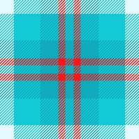 Vibrant teal and red plaid pattern. Perfect for textile designs, website backgrounds, or fashion projects. This bold graphic evokes a sense of energy and style. vector