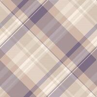 Underwear plaid tartan fabric, curved background check textile. Outside pattern texture seamless in light and pastel colors. vector