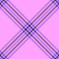 Content plaid tartan, duvet cover seamless pattern background. Grungy textile fabric check texture in magenta and indigo colors. vector