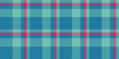 Graphical background textile tartan, amazing pattern check fabric. Poncho seamless plaid texture in cyan and teal colors. vector