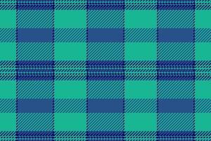 Weave texture background seamless, curtain tartan pattern. Overlayed fabric plaid check textile in blue and teal colors. vector