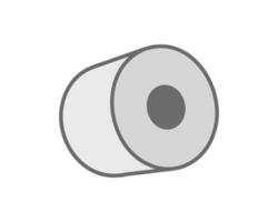 Simple illustration of a roll of material, perfect for industrial, manufacturing, or packaging concepts. Clean, minimalist style suitable for websites, infographics, or presentations. vector