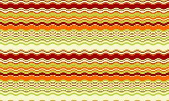 Vibrant wavy stripes in autumnal hues create a cheerful, retrostyled seamless pattern. Ideal for textiles, websites, packaging, and more. Perfect for adding a touch of vintage charm to your designs. vector
