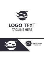 Thunder Wings plane logo vector