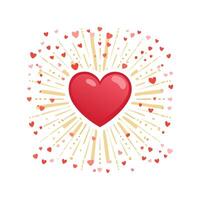 Heart shaped burst vector