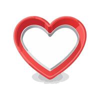 Hear shaped cookie cutter vector