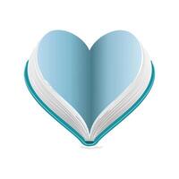 Heart shaped book vector