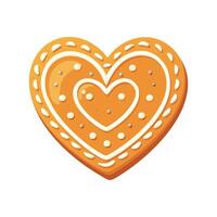 Heart shaped cookie vector