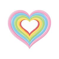 Heart shaped crayon drawing vector
