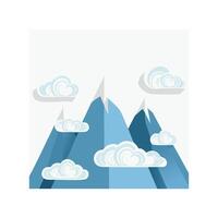 Illustration Mountain clouds vector