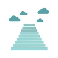 A staircase with clouds vector