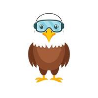 Bald Eagle with Goggles vector