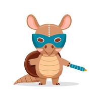 Armadillo with Theater Mask vector