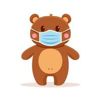 Bear with Theater Mask vector