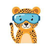 Cheetah with Goggles vector