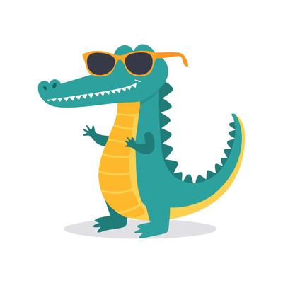 Crocodile with Sunglasses