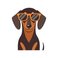 Dachshund with Sunglasses vector