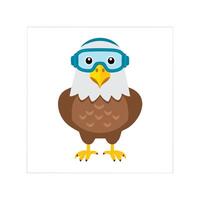 Eagle with Goggles vector