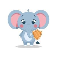 Elephant with Theater Mask vector