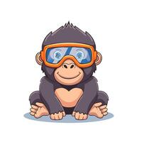 Gorilla with Goggles vector