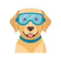 Labrador Retriever with Goggles vector