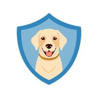 Labrador Retriever with Shield vector