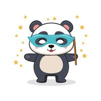 Panda with Theater Mask vector