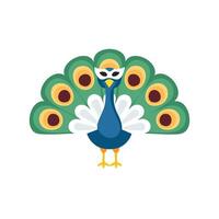 Peacock with Theater Mask vector