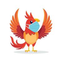 Phoenix with Theater Mask vector