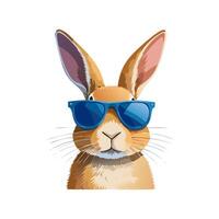 Cute Rabbit with Sunglasses vector