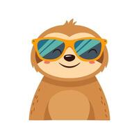 Cute Sloth with Sunglasses vector
