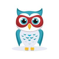 Snowy Owl with Theater Mask vector