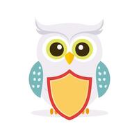 Snowy Owl with Shield vector