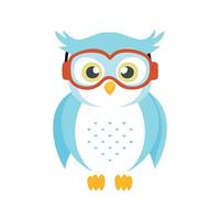 Snowy Owl with Goggles vector