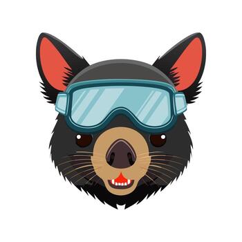 Tasmanian Devil with Goggles vector