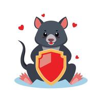 Tasmanian Devil with Shield vector
