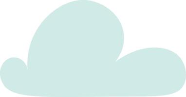 Minimalist illustration featuring a light green cloud gently floating in a bright white sky, creating an atmosphere of peace and tranquility, perfect for evoking calmness vector