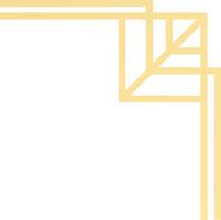 Gold art deco corner frame adds a touch of vintage sophistication to designs, evoking the glamour and elegance of the 1920s era, perfect for invitations, posters, or web graphics vector