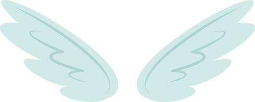 Pair of stylized wings spreading gracefully, embodying purity, hope, and peace while soaring through the sky. Evoking feelings of freedom, spirituality, and innocence vector