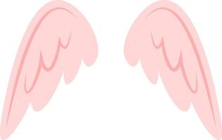 Soaring light pink angel wings gracefully hover against a pure white backdrop, creating an enchanting atmosphere of purity, freedom, and divine beauty vector