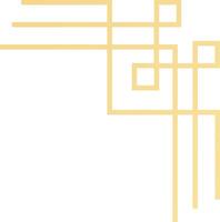 Gold geometric border forming an elegant corner design, perfect for adding a touch of sophistication to invitations, announcements, or any creative project vector