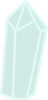 Light green crystal with geometric lines shining on a white background, representing concepts of purity, energy, healing, and spirituality, ideal for wellness, esoteric, and new age themes vector