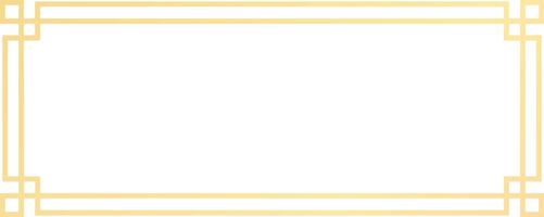 Wide golden double border creating an elegant frame on a clean white background, ideal for enhancing certificates, invitations, or announcements with a touch of luxury and style vector