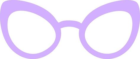 Lavender cat eye glasses frame spectacles represent fashion, style, and vision correction, adding a touch of elegance and sophistication to modern eyewear vector