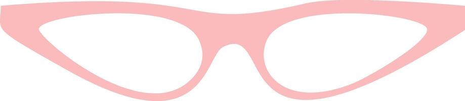 Pink cat eye glasses isolated on a white background represent fashion, style, and modern eyewear trends, adding a touch of elegance and sophistication vector